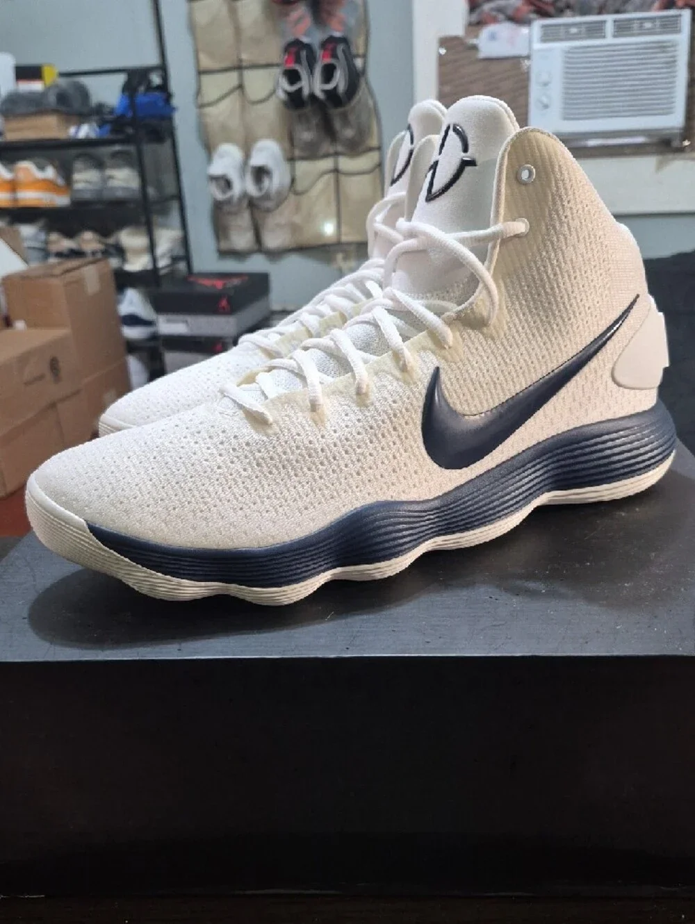 SAMPLE Nike Hyperdunk TB 'White Navy' (2017) Mens 15.5 Worn Once